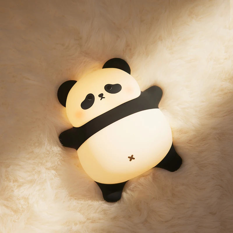 Capybara Silicone Night Light Cute Panda Rechargeable Adjustable Brightness Timing Rechargeable Sleep Nightlights for Kids Room