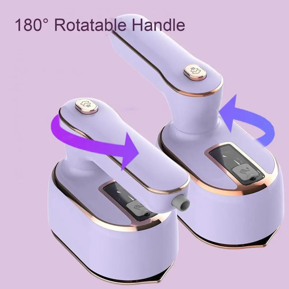 Travel Steamer Iron with Rotatable Handle Compact Steamer Dry Wet Use Mini Steam Iron Garment Steamer Ironing Machine US Plug