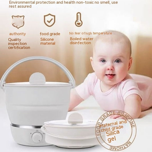 Mini Electric Cooker Foldable Pot | Travel | Office | Baby