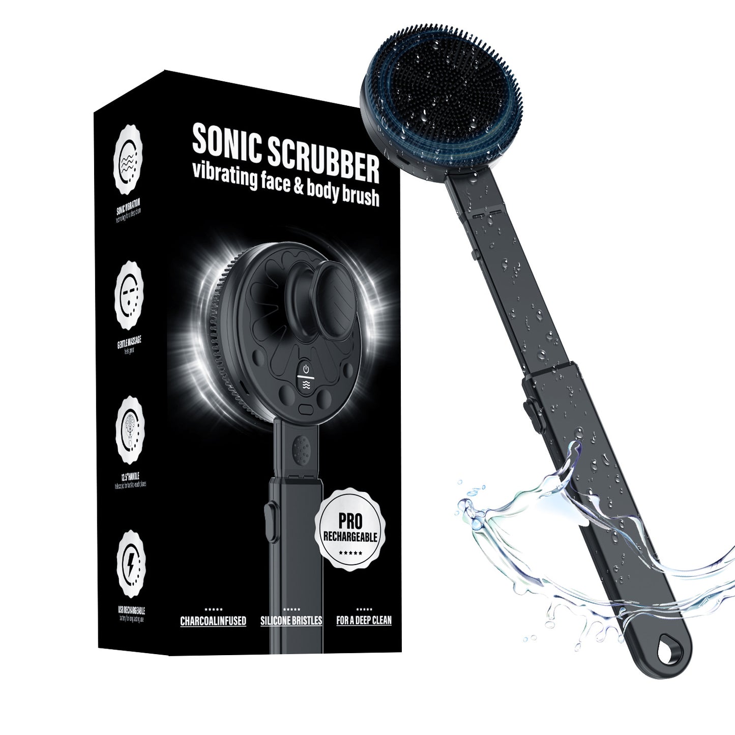 Household Electric Vibrating Shower Brush