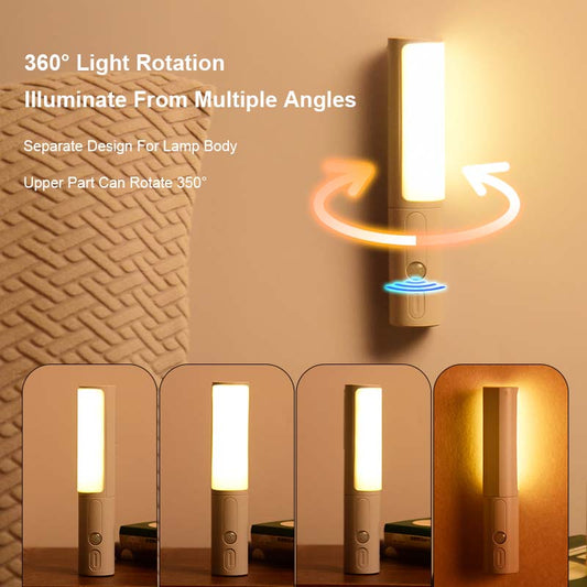 Nuevo estilo, luz LED nocturna inteligente con Sensor de movimiento por detección de movimiento humano para el hogar, cama, cocina, armario, lámpara de pared