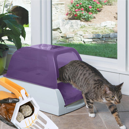 Cat Litter Shovel Integrated Detachable Deep Cat Litter Shovel Easy to Use Cat Litter Sifter Scoop System with Bags