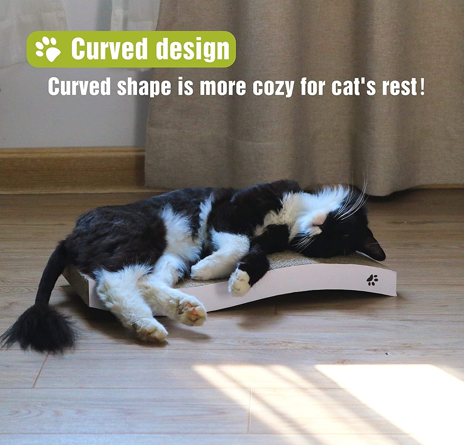 Cat Scratcher Cardboard Cat Scratch Pad with Premium Scratch Textures Design Durable Cat Scratching Pad Reversible