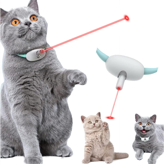 Juguete automático para gatos: Collar inteligente para gatos con láser y carga USB eléctrica