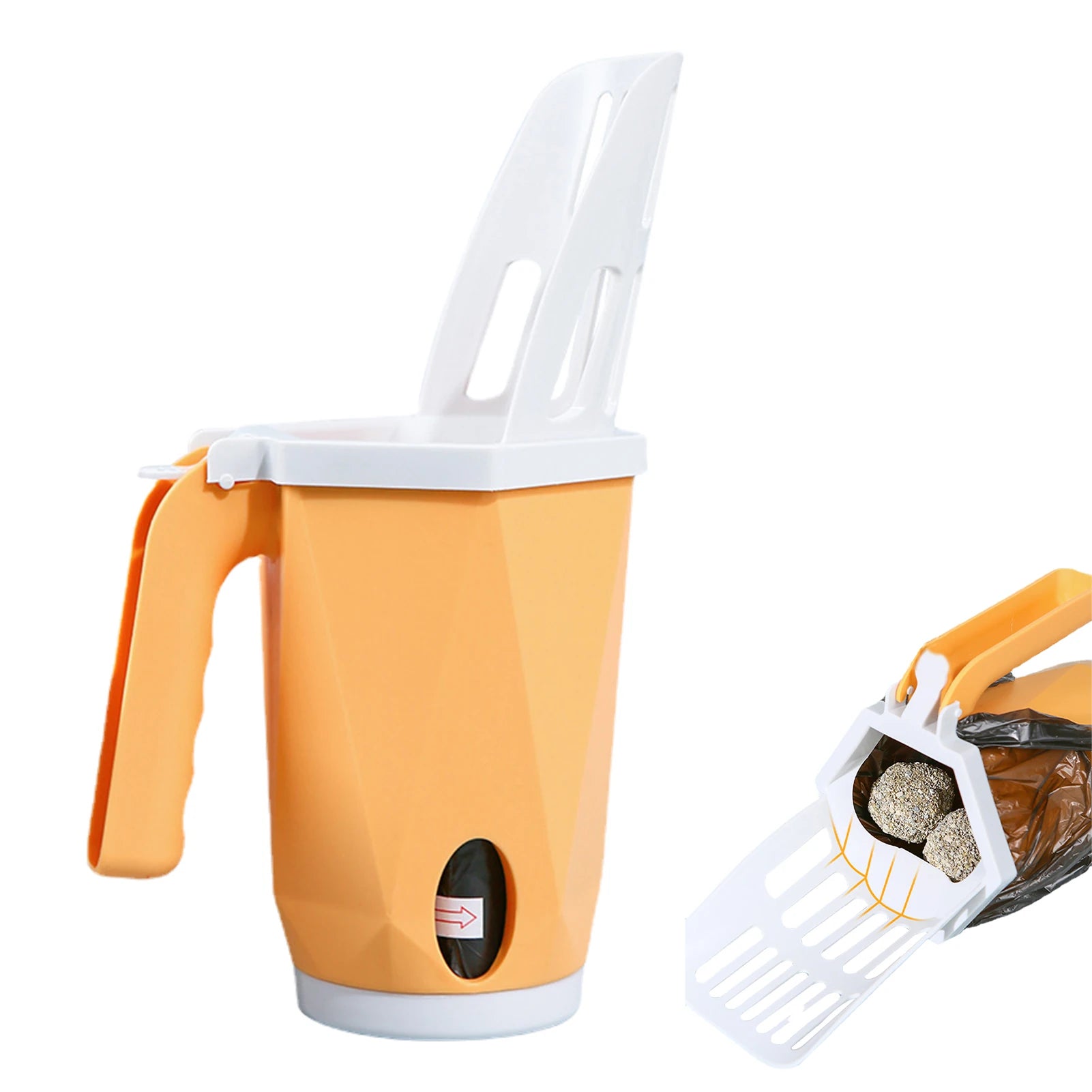 Cat Litter Shovel Integrated Detachable Deep Cat Litter Shovel Easy to Use Cat Litter Sifter Scoop System with Bags